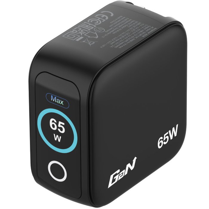 Verbatim Mini GaN Charger 65W con Pantalla (2xUSB-C, 1xUSB-A)